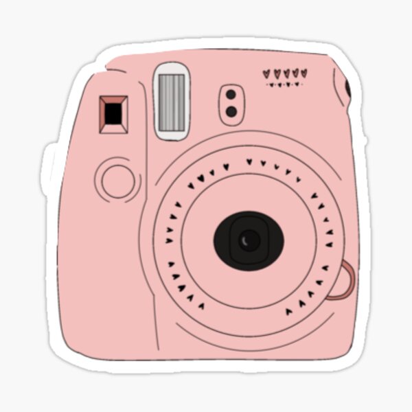 Pink Polaroid Camera Stickers | Redbubble