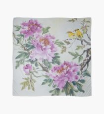 Peony and Yellow Birds Scarf