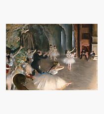 The Ballet Rehearsal on Stage Photographic Print