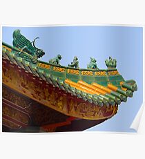 China Baomo Garden - Antique Porcelain Roof Tiles - Guangzhou, China Poster