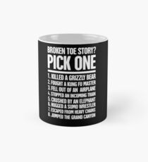 Taza clásica Funny Get Well Gift - Fractura del dedo gordo del pie roto