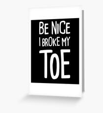 Tarjeta de felicitación Funny Get Well Gift - Punta rota fracturada