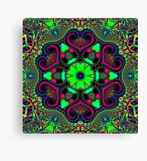 Green Trippy Time Canvas Print