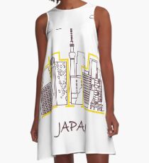 Unusual Japanese architecture. A-Line Dress