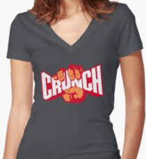 Crunch Gym Fitness Women's Fitted V-Neck T-Shirt
