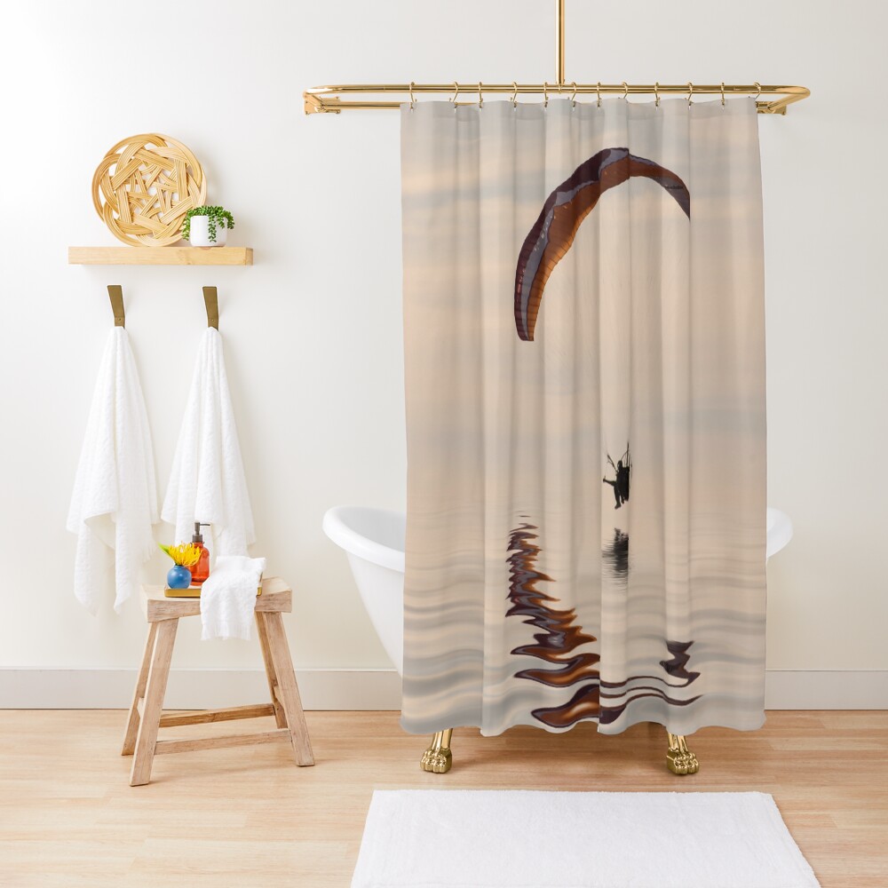 Powered paraglider Shower Curtain
