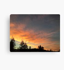 Beautiful orange/yellow sunset Canvas Print