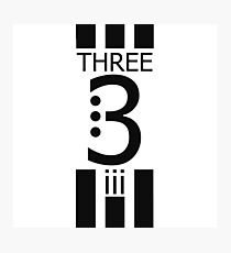 Number Three 3 iii Photographic Print