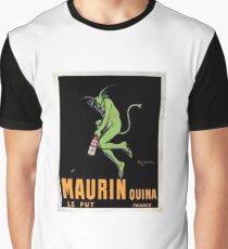 Vintage French Alcohol Poster Art Maurin Quina Graphic T-Shirt