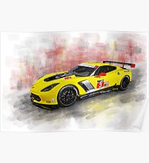 Corvette C7-R Print Poster