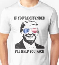Donald Trump President Funny Political Mens If Offended Trump T-Shirts Unisex T-Shirt