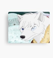 Lienzo metálico Luka el lobo blanco
