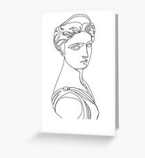 Artemis One Line Greeting Card