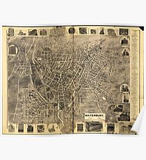 Aerial View of Waterbury, Connecticut (1899) Poster