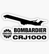 Bombardier CRJ1000 - Silhouette (Black) Sticker
