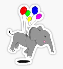 Elephant in the air Sticker