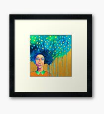Dripping Hair Framed Print