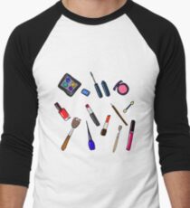Cosmetics hand drawn illustration Men's Baseball ¾ T-Shirt