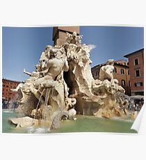 Fontana dei Quattro Fiumi ............................Rome Poster