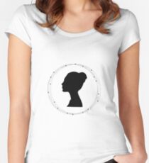 Women's face silhouette Women's Fitted Scoop T-Shirt