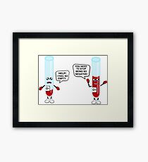 Cute Funny Negative Blood! Framed Print