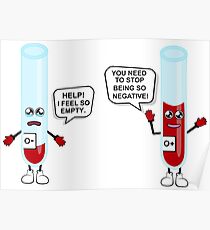 Cute Funny Negative Blood! Poster