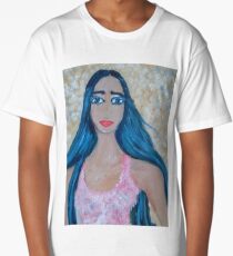 A Blue-haired Beauty Long T-Shirt