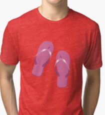 Pink slippers illustration Tri-blend T-Shirt