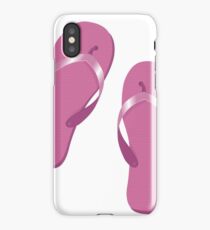 Pink slippers illustration iPhone Case