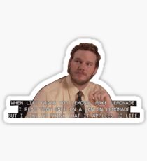Parks & Recreation - Andy Dwyer When Life Gives You Lemons Sticker
