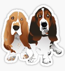 Basset Hound Dog Breed Illustration Sticker