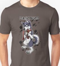 Leash Trained - Dark Blue Husky Unisex T-Shirt