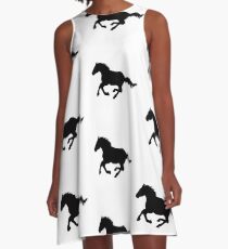 Horse Silhouette A-Line Dress