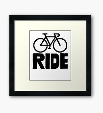 Ride MTB Great For Biker Bikes Framed Print