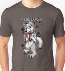 Leash Trained - Gray Husky Unisex T-Shirt