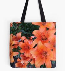 Photo of orange tiger lillies Tote Bag