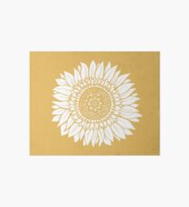 Yellow Flower Drawing Tapestry Art Board