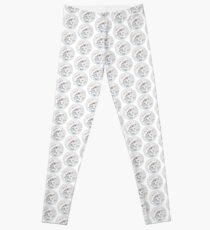 Circle Coffee Plant Surrealism Leggings