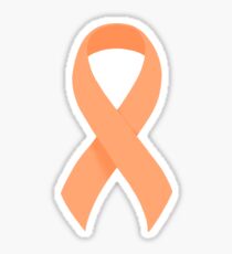 Uterine Cancer Ribbon Great For Feminist Girl Power Sticker