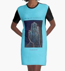 Namaste (Respect) Mudra Graphic T-Shirt Dress