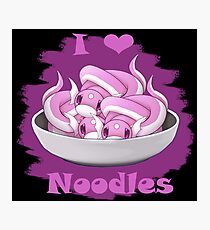Bowl of Shiny Noodles Photographic Print