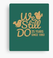 Silver Wedding Anniversary Tee Twenty-Five Years of Marriage Matching T-shirt, Phone Cases And Other Gifts Canvas Print