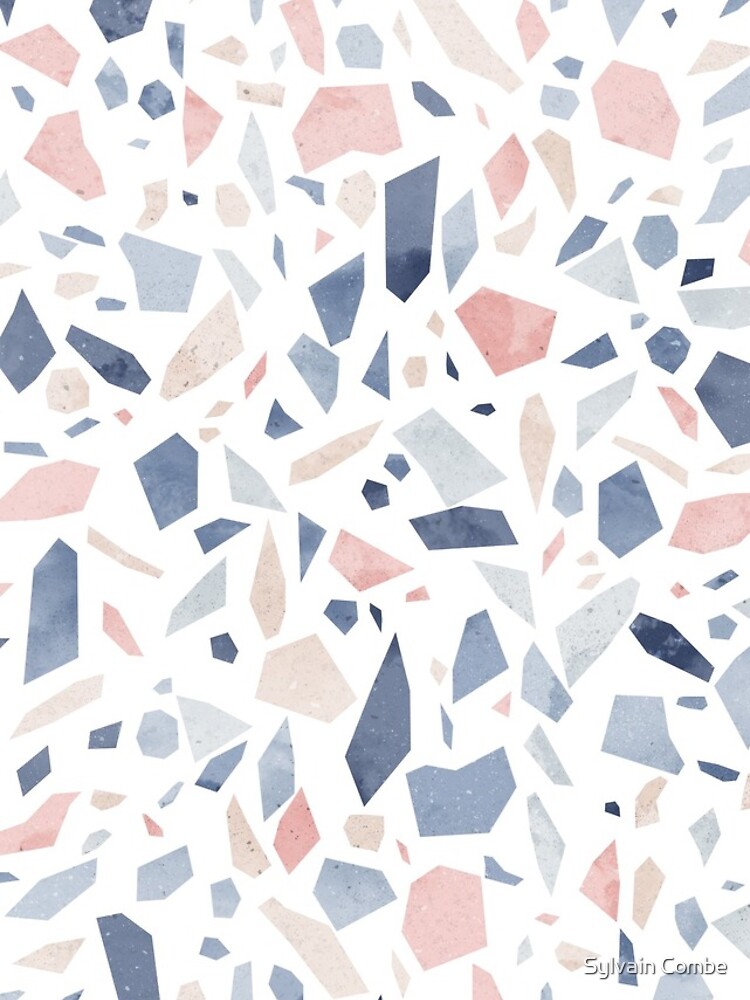 Terrazzo vintage pastel blue pink by SylvainCombe