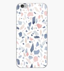 Terrazzo Pastellrosa- Jahrgang blau iPhone-Hülle & Cover