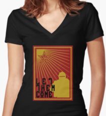 Tachanka let them come Women's Fitted V-Neck T-Shirt
