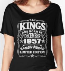 Kings are born in december 1957 Women's Relaxed Fit T-Shirt