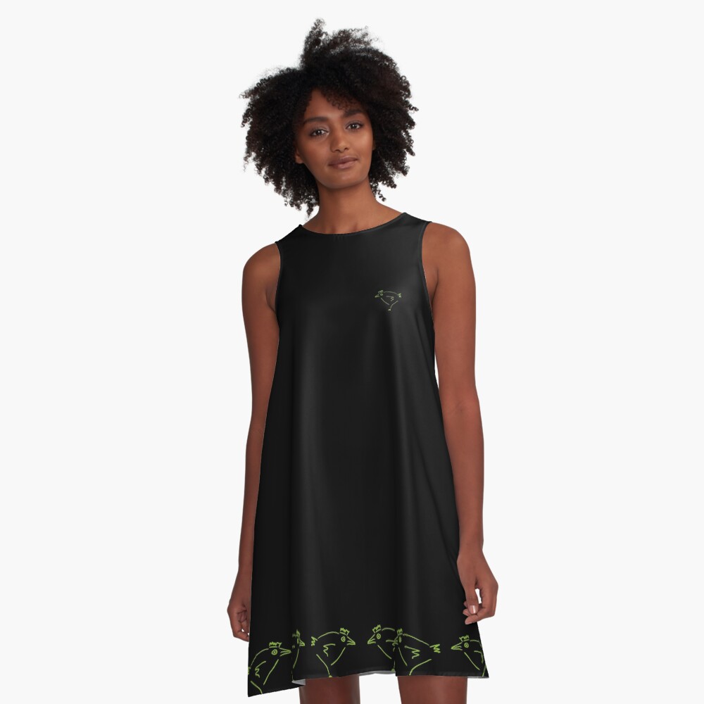 Chicken Faceoff A-Line Dress