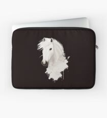 White Horse. Watercolor. Laptop Sleeve