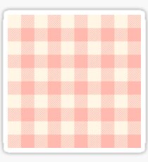 PASTEL GINGHAM 02, blush pink squares Sticker