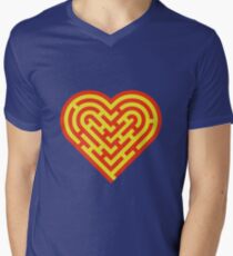 Heart maze V-Neck T-Shirt